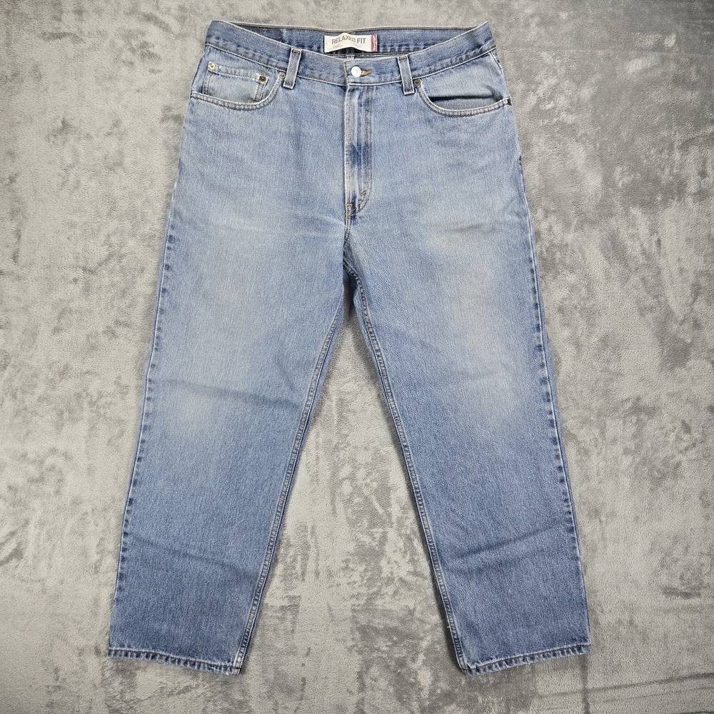 Levis 550‎ Relax Fit Jeans Men 36x30 Blue Washed Denim Vintage Y2K